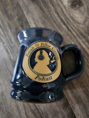 Deneen Pottery Friends & Fellow Citizens Podcast Navy Blue Ceramic Mug 2025